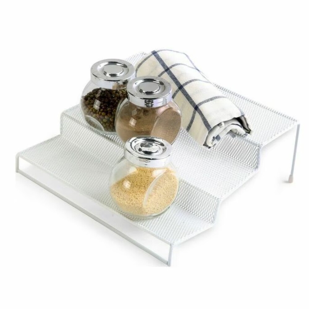 Organizador Escalonado Metálico Blanco 26,5x25x9 cm IN ORGANZADOR METAL COCNA 26.5X25X9