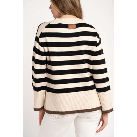 Sweater Rayado Negro