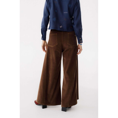 Pantalón Wide XL Corderoy Chocolate