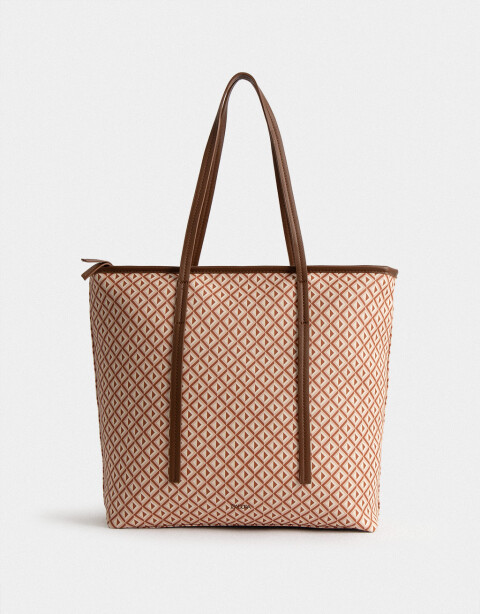 Shopper Cartera Shopper Estampada - Marron Suela