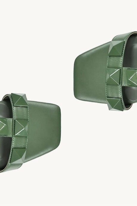 Sandalia taco alto Milano Verde Oliva