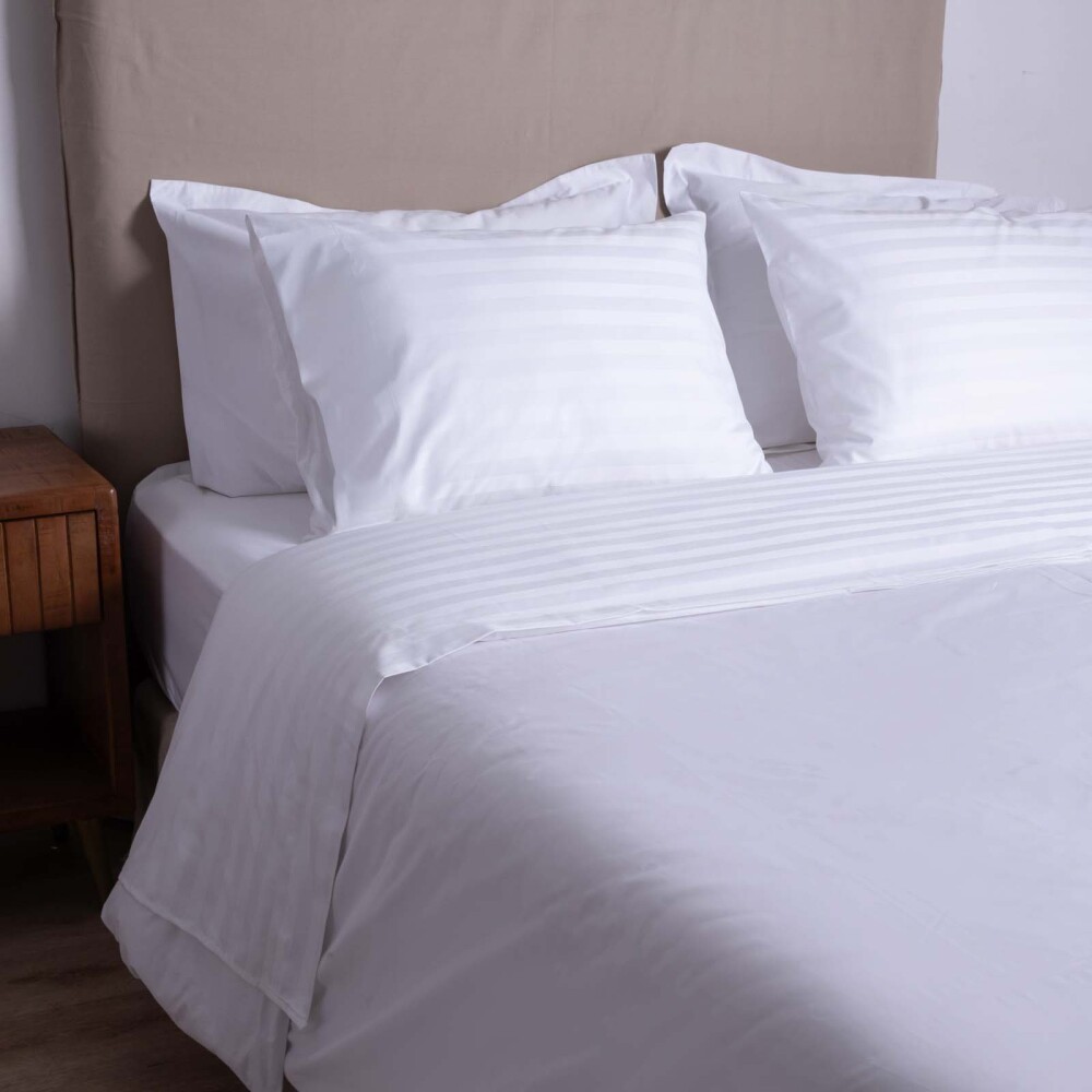 JGO SÁBANAS 2 PLAZAS ALGODON BLANCO HOTELERAS 500 HILOS