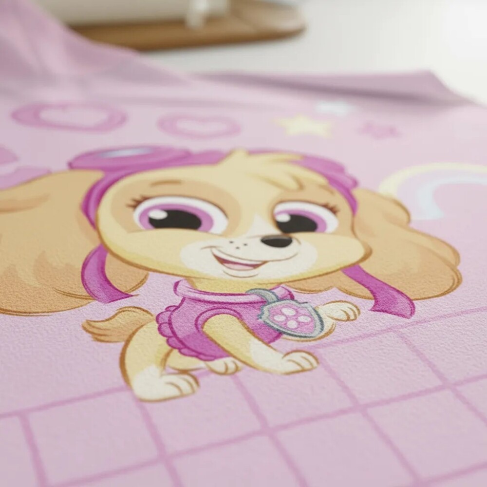 Toalla capucha PAW PATROL rosado