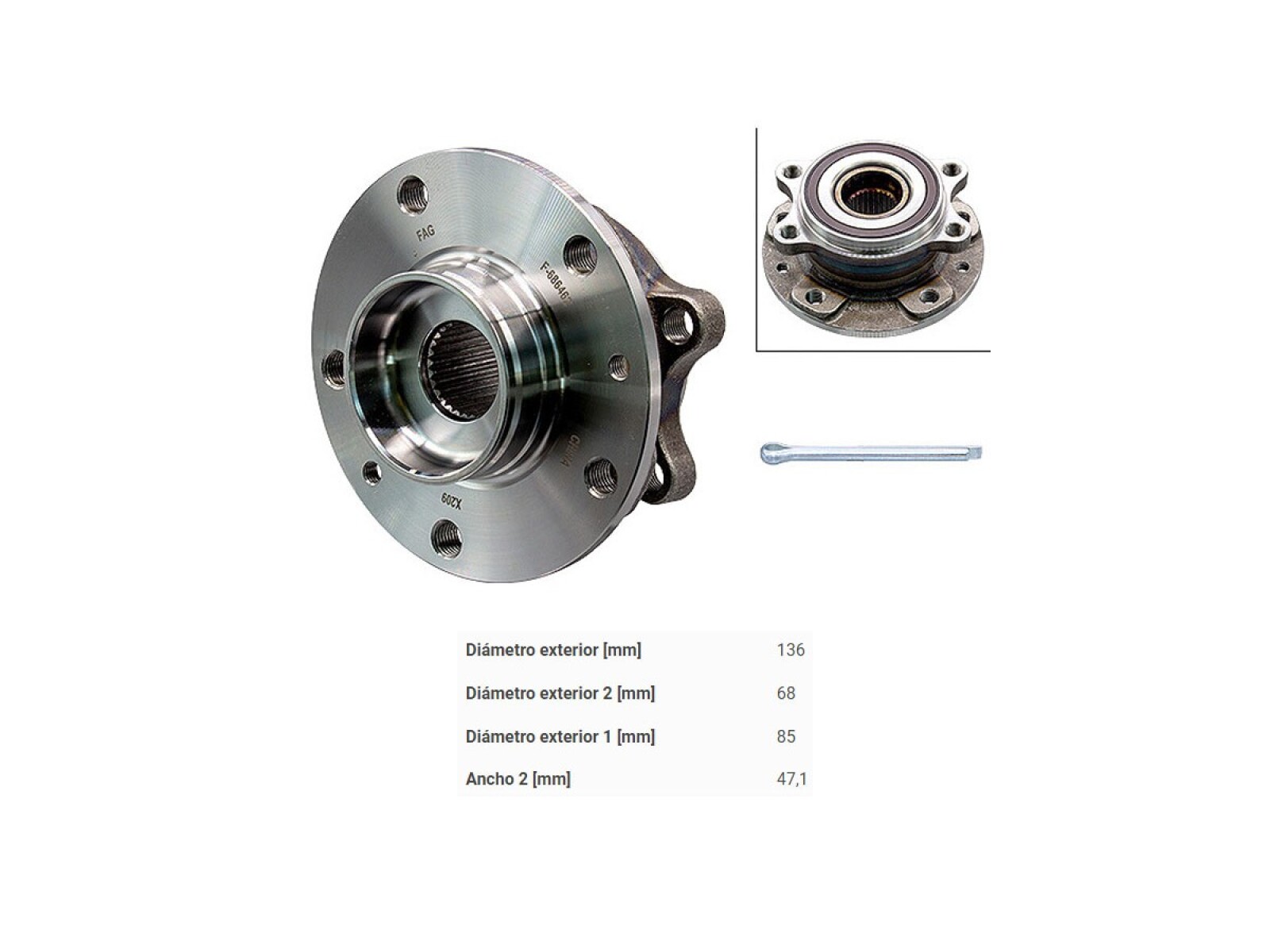 Rueda Delantera Maza Nissan Qashqai Exclusive 18-25 