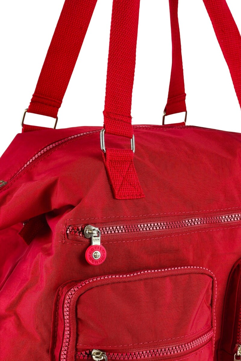Bolso grande con bolsillos Rojo