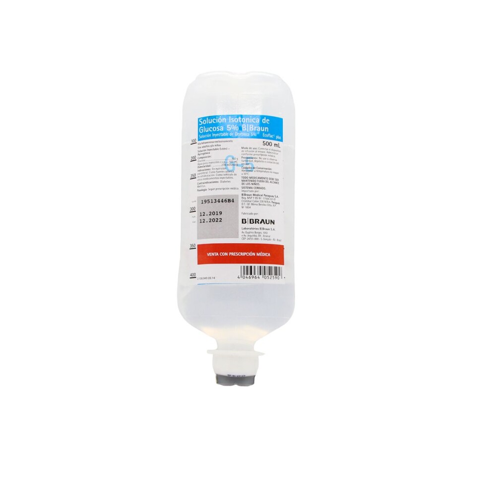 SUERO GLUCOSADO 5 % (B.BRAUN) FR. X 500 única
