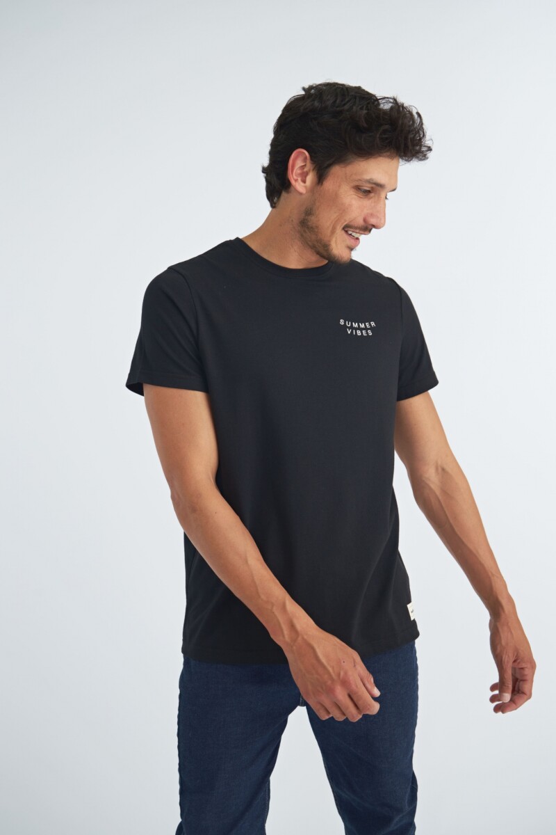 Remera Summer Vibes - Negro 
