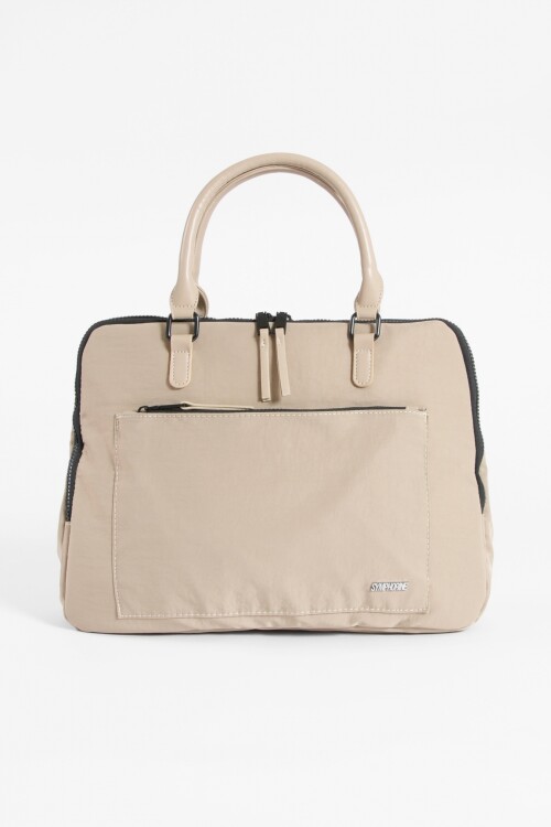 Cartera briefcase porta laptop topo
