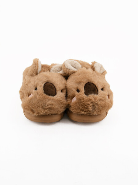 PANTUFLA BEIGE OSCURO