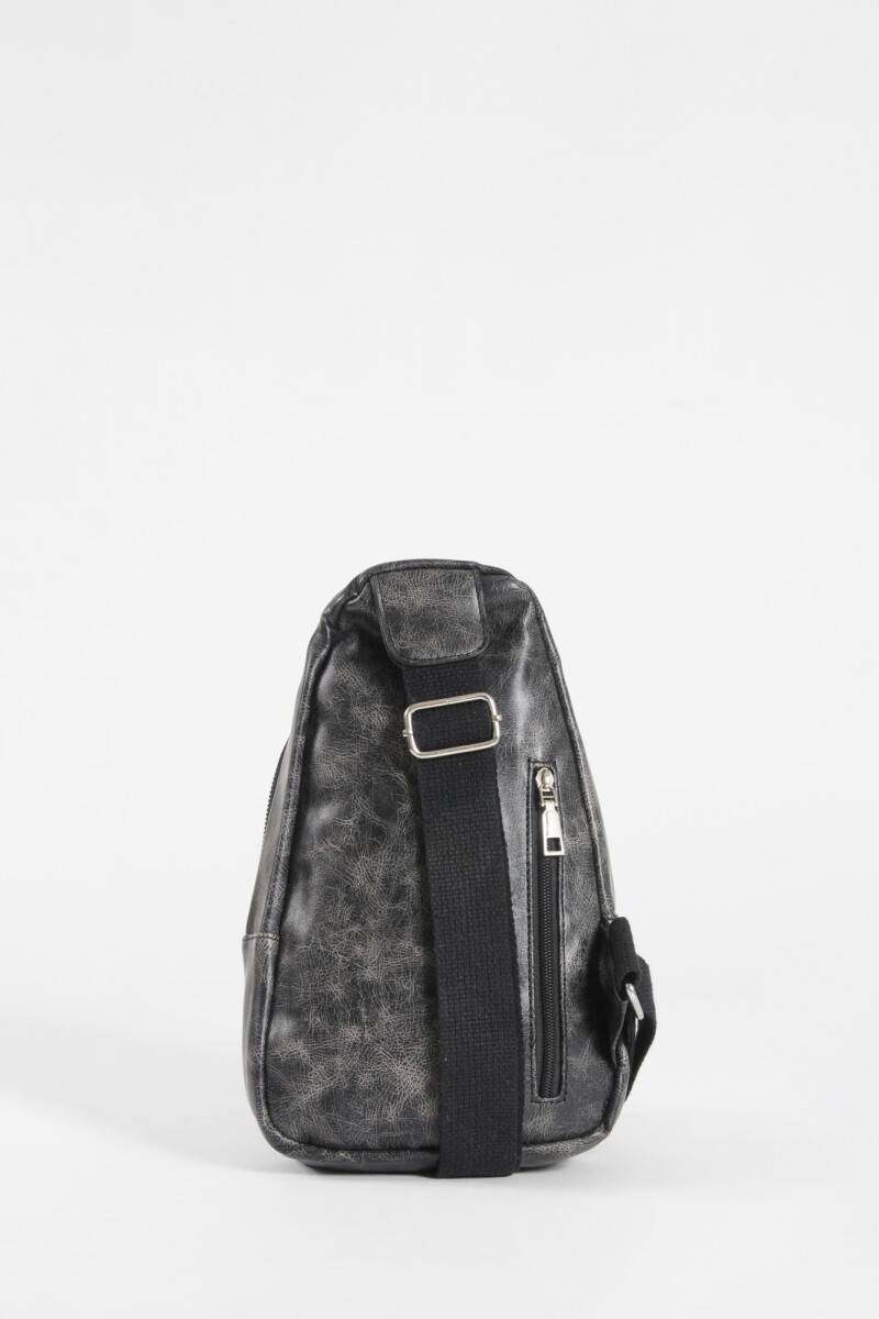 Riñonera cruzada cracked negro