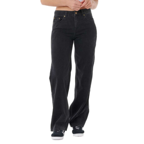 Pantalon Rip Curl Aggie Relaxed Jeans Negro