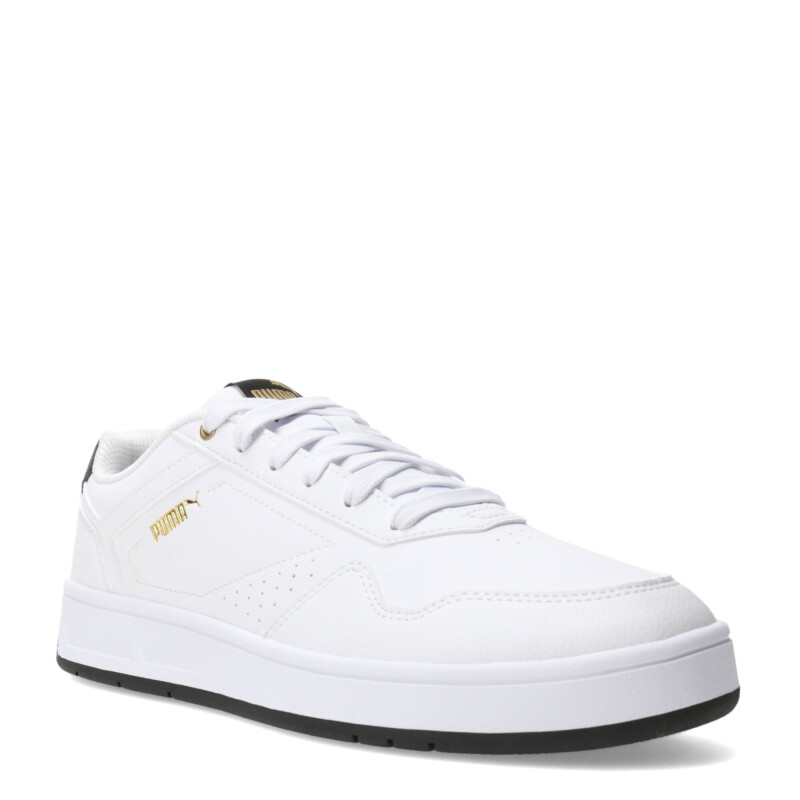 Championes de Hombre Puma Court Classic Blanco - Negro - Dorado