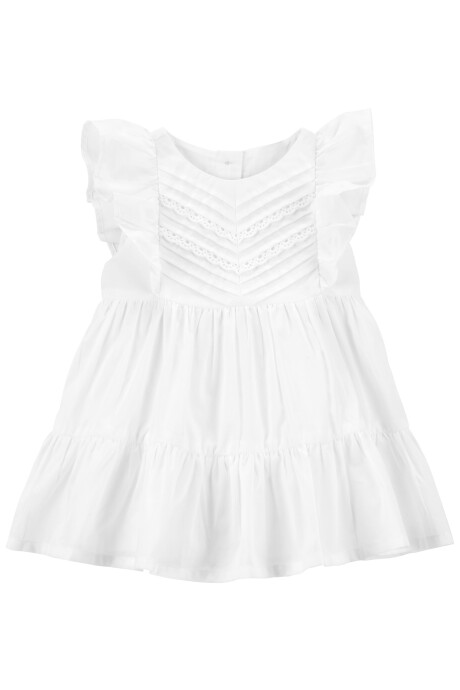 Vestido de algodón, escalonado y con volados Vestido de algodón, escalonado y con volados