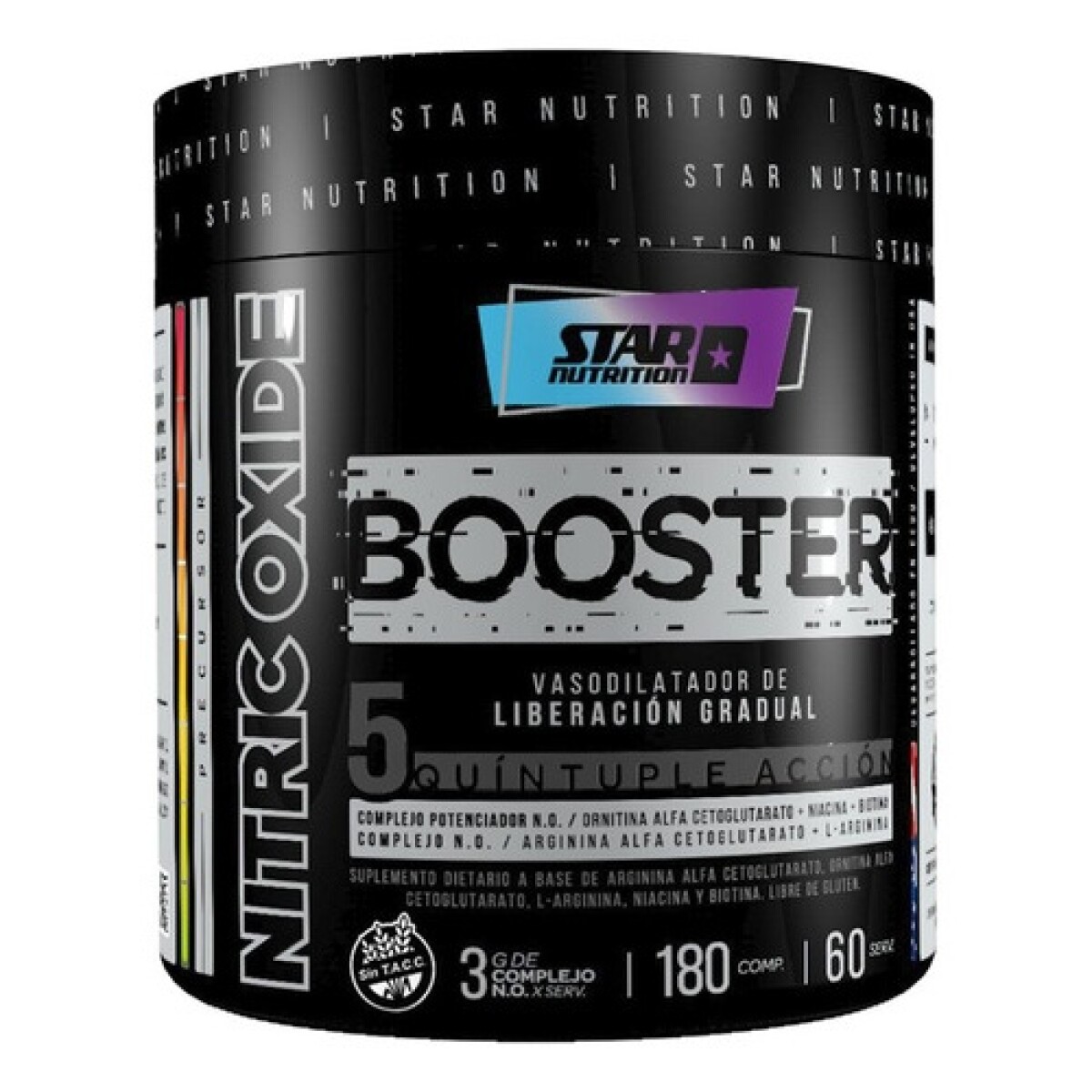 Suplemento Star Nutrition N.O. Booster pre entrenamiento 180 comprimidos 