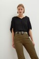 Pantalon recto 5 bolsillos verde oliva