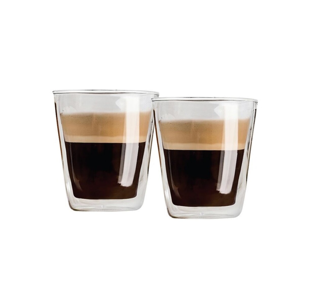 Set 2 Vasos Doble Pared 85Ml Vidrio Bastiani 