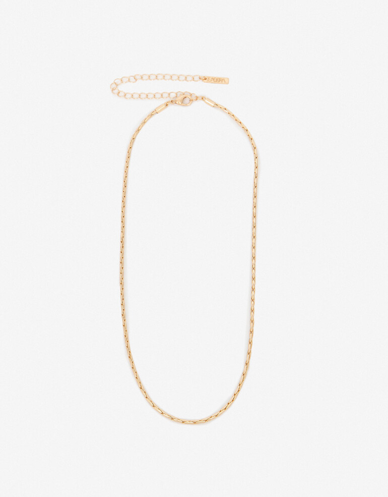 Collares Cortos Metal Collar Corto Metal Delicado - Dorado