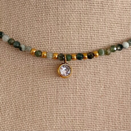 Collar AFRICA en acero y piedras naturales Collar AFRICA en acero y piedras naturales