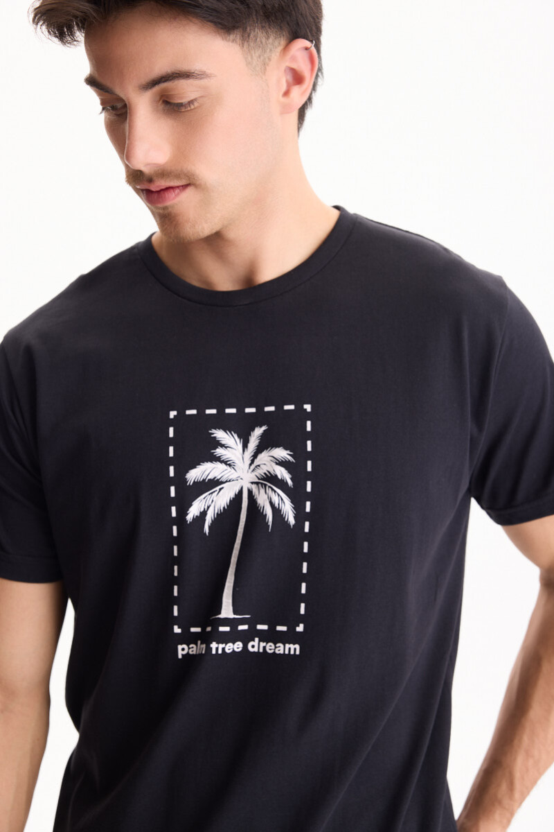 Remera Palm Negro