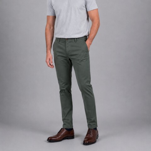 Pantalón de gabardina Verde