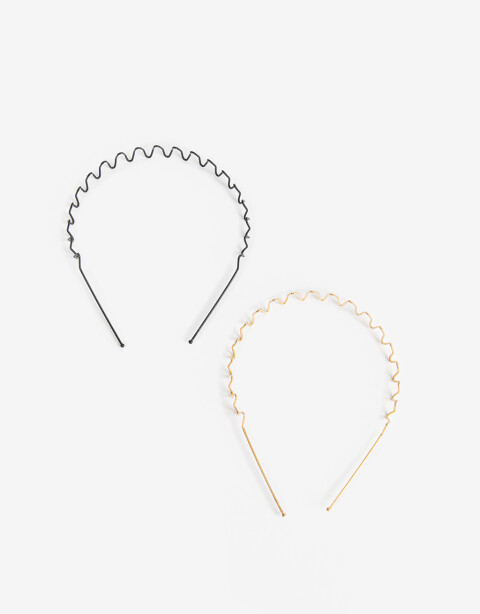Vinchas Sets Acrilico Set De Vinchas Wavy - Combinacion Bicolor