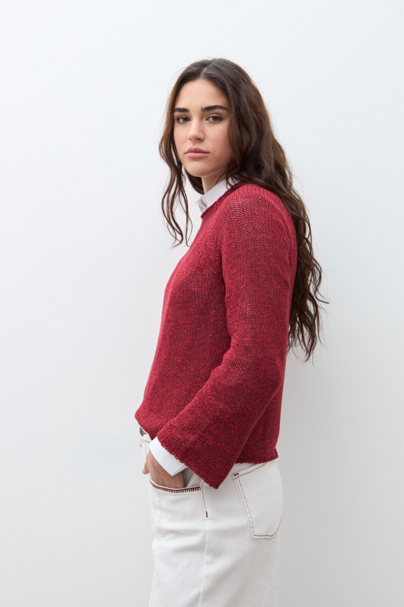 Sweater cinta escote bote bordo
