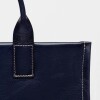 Cartera de Mano Capri En Cuero Liso Azul