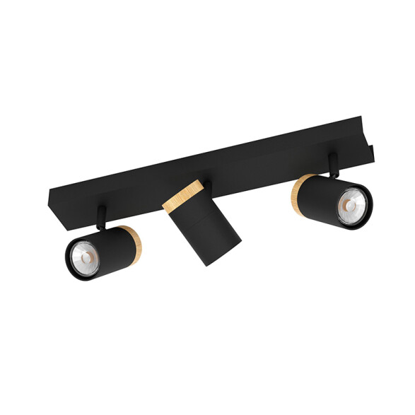 Lámpara de pared o techo 3xGU10 negro CARTAGENA EG0596