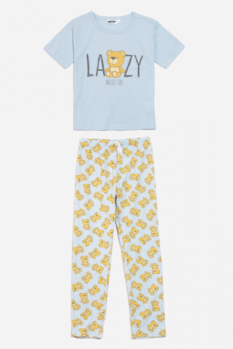 Conjunto de pijama Lazy CELESTE