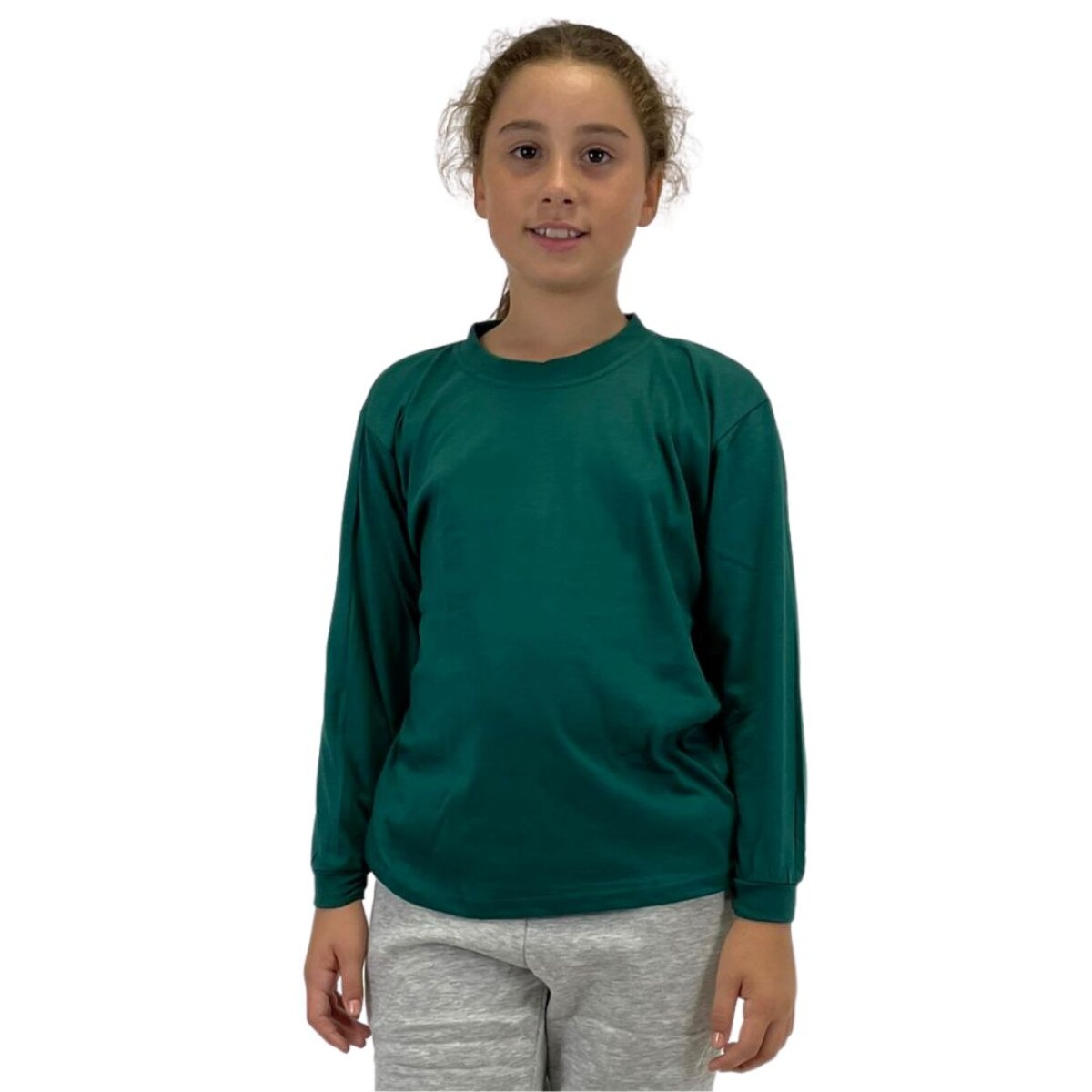 Camiseta Niño manga larga - Verde inglés 