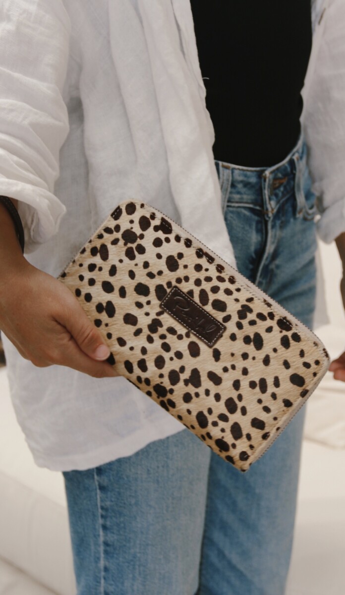 Billetera Zip - Animal Print Piel 