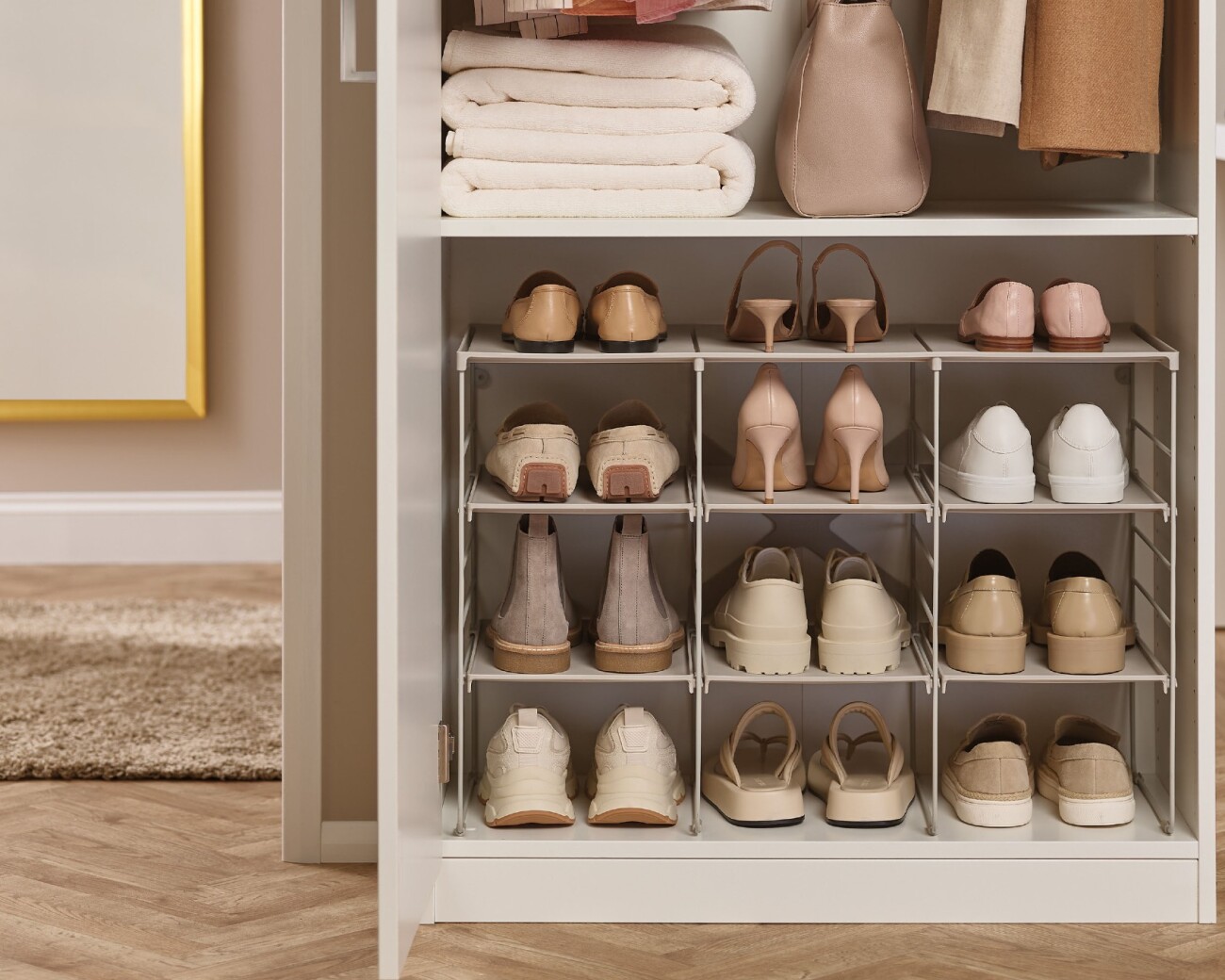 Organizador Grande Ajustable para Zapatos Joseph Joseph Level™ Plus Ecru - PREVENTA Organizador Grande Ajustable para Zapatos Joseph Joseph Level™ Plus Ecru - PREVENTA