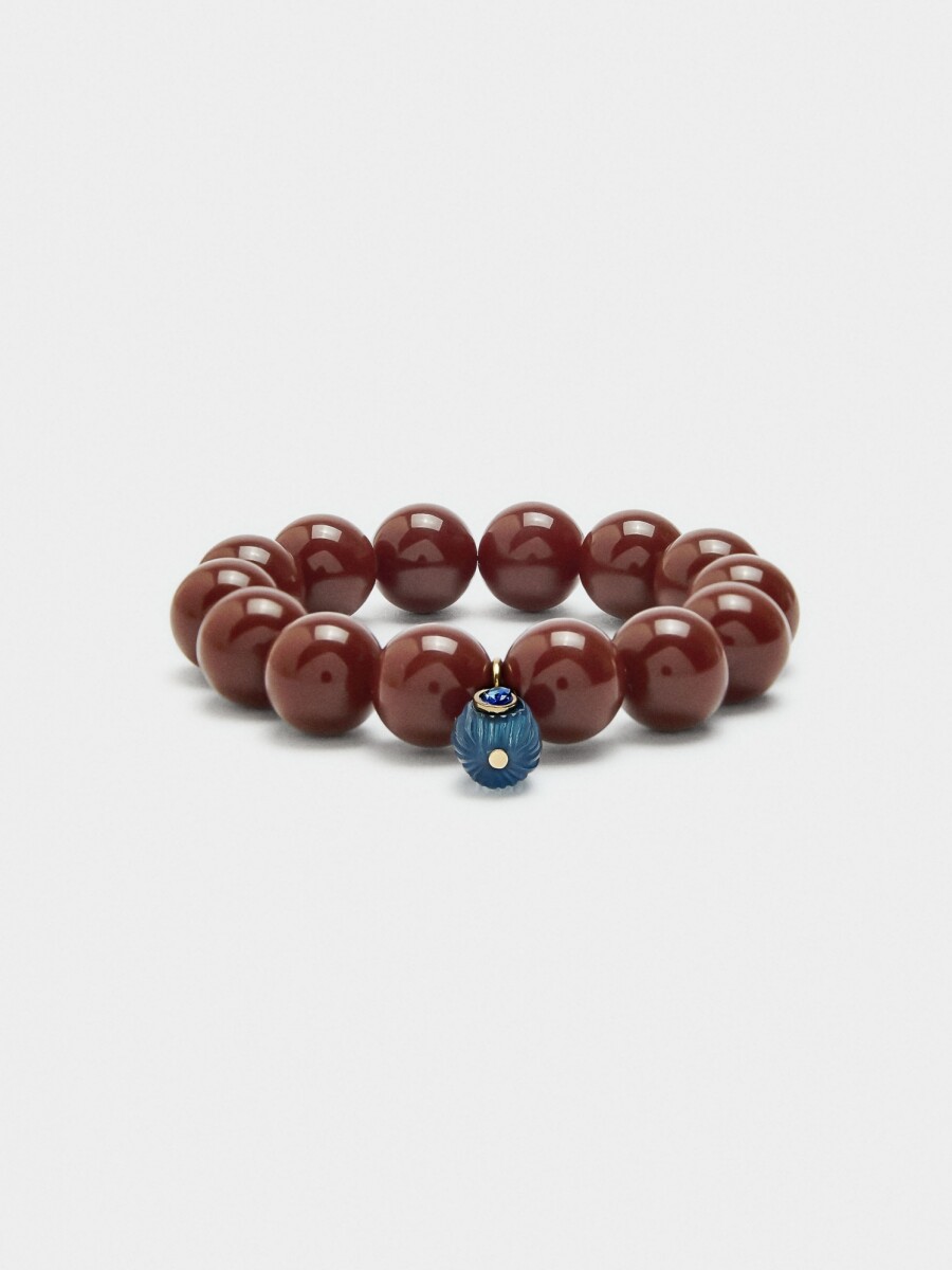 Pulsera De Cuentas Con Colgante multicolor