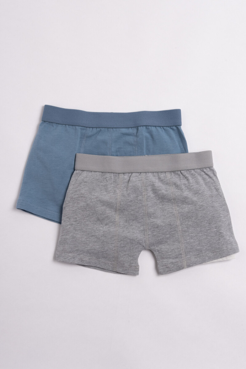 Boxer pack x2 Gris Melange