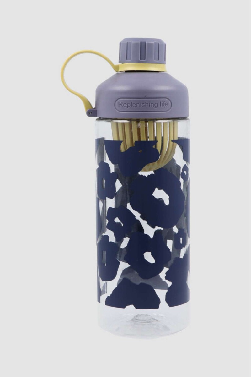 Botella fitness print - Violeta 