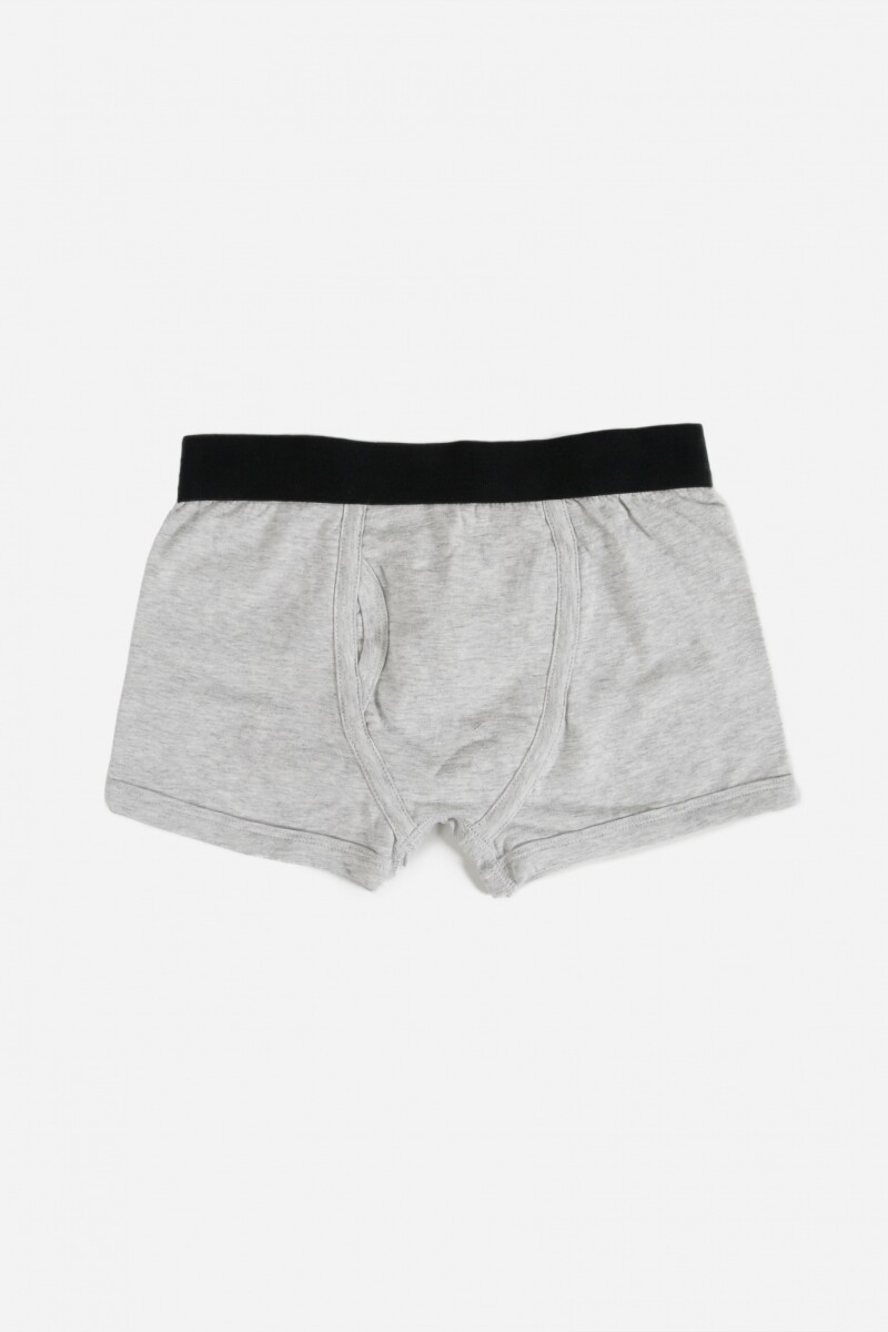 Boxer liso pack x 3 - Gris 
