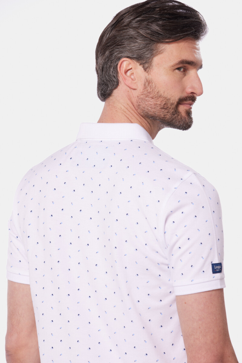 REMERA POLO ESTAMPADA - Blanco 