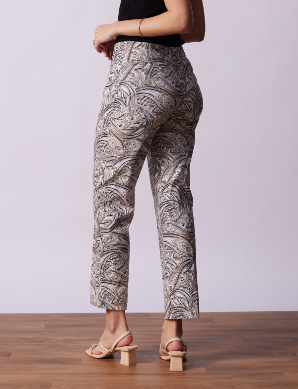 Pantalon Print MULTI/MARRON
