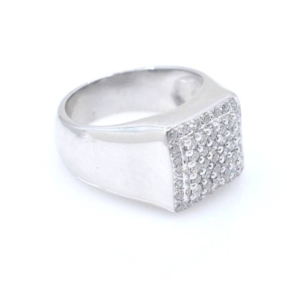 Anillo en oro 18k blanco con brillantes Anillo en oro 18k blanco con brillantes