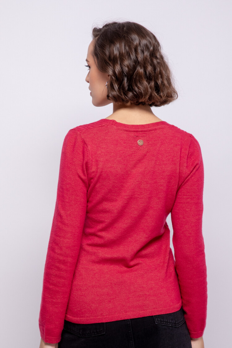 CARDIGAN SUNSET Rojo Granadina