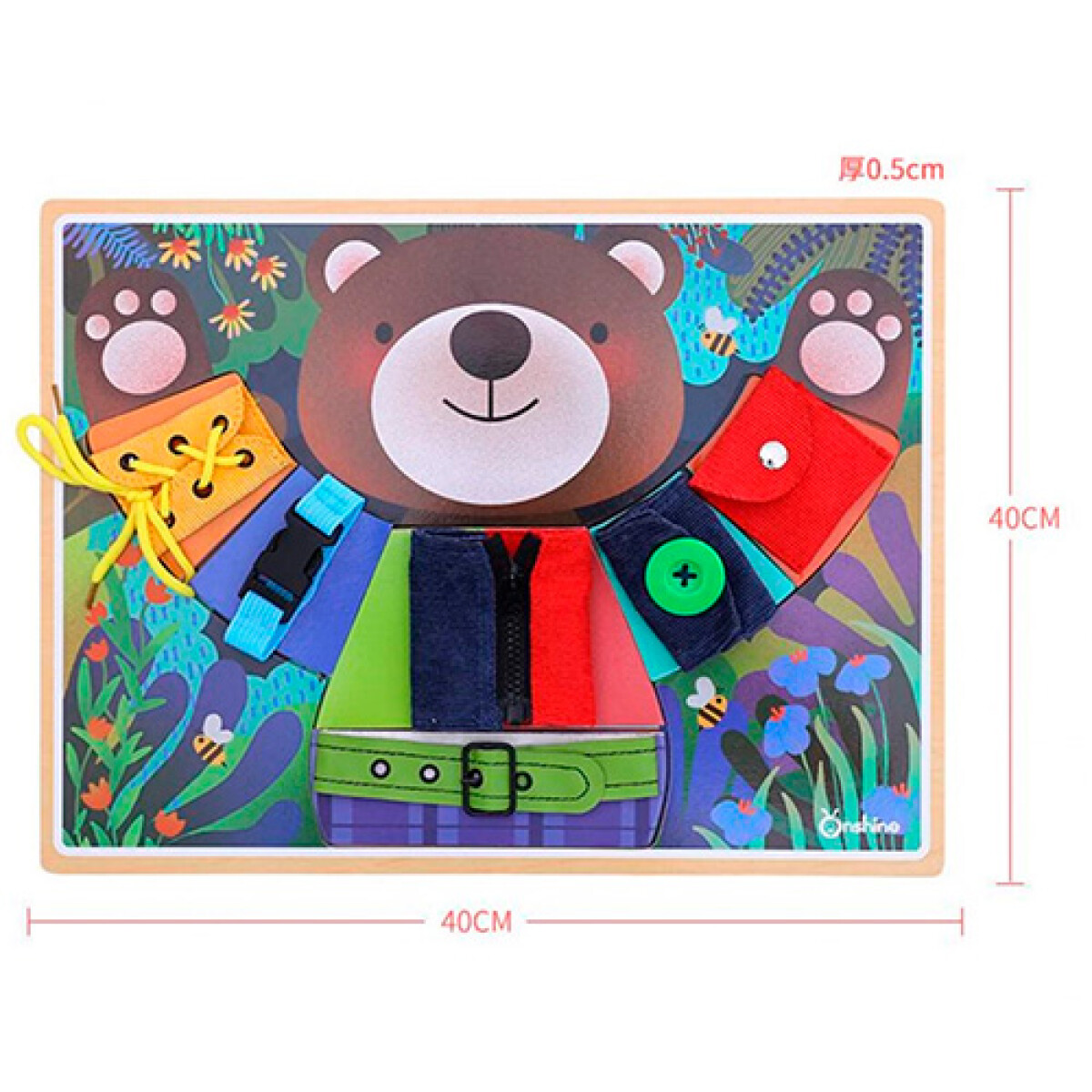 Tablero Educacional Infantil Oso Madera 