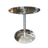 Mesa lateral redonda con tapa de vidrio - Producto con detalles. Mesa lateral redonda con tapa de vidrio - Producto con detalles.