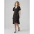 VMSAKI SS CALF WRAP DRESS WVN GA BLACK