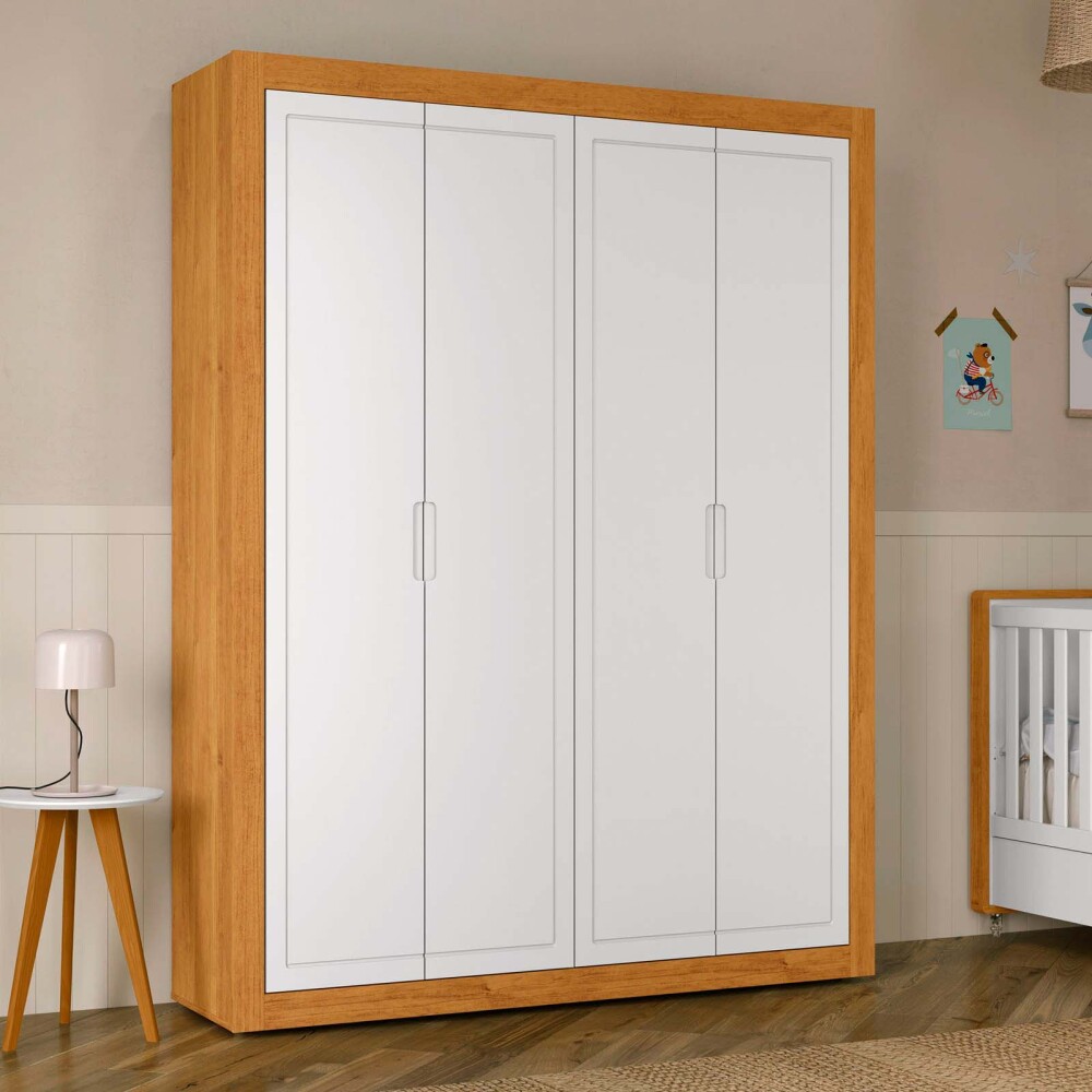 PLACARD 4 PUERTAS MDF-Y-MADERA BLANCO TUTTO
