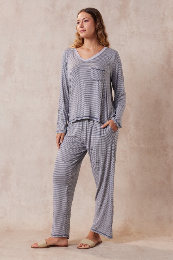 Pijama Con Pantalón GRIS/MULTI