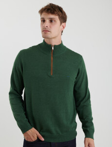 470996 SWEATER MEDIO CIERRE HARRINGTON LABEL Verde