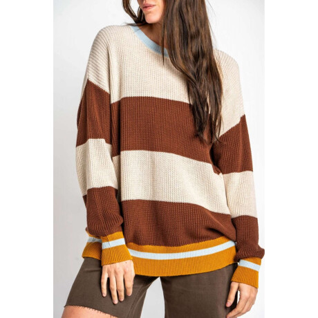 Sweater Rayado Chocolate