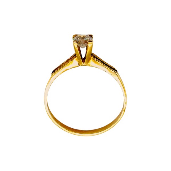 Anillo Solitario-Oro bajo-Piedra Zirconia-AN8087 conpiedra