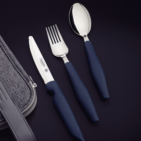 Juego de cubiertos inox. c/estuche gris "Forall" TN9766