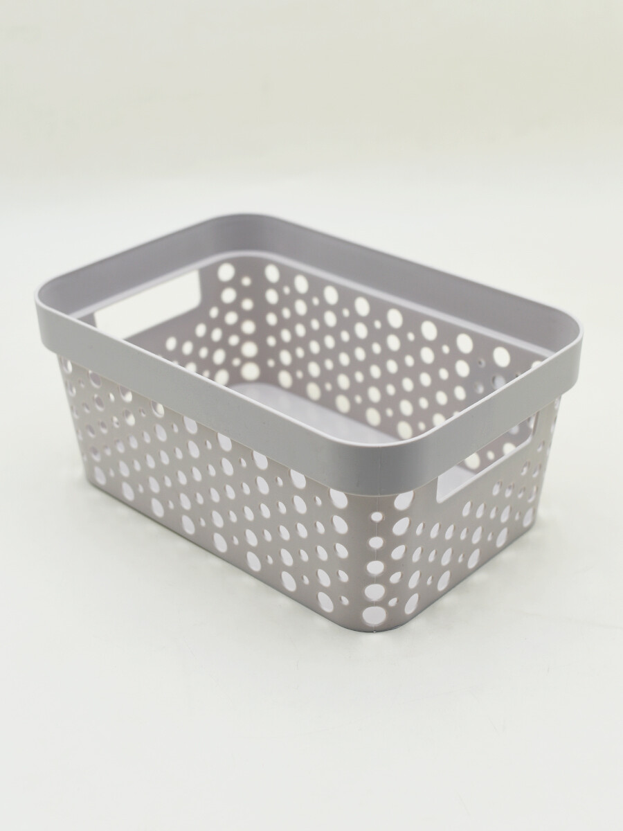 CESTO ORGANIZADOR 26X18.4X11.5CM - GRIS (V) 